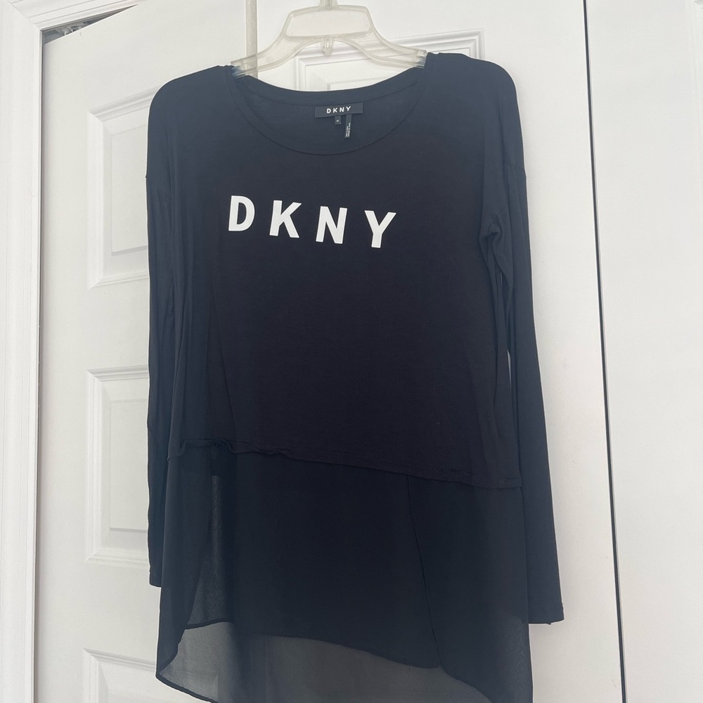 DKNY Black Long Sleeve Women's Tee
